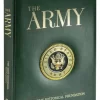 Libro The Army Historical Fundation volume rilegato in pelle con stemma in rilievo Storia dell'Esercito USA