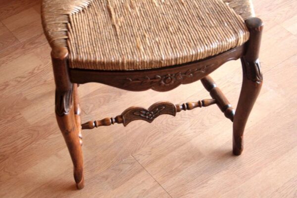 Set 6 sedie provenzali rustiche rovere massello ottocento restaurate ottime condizioni